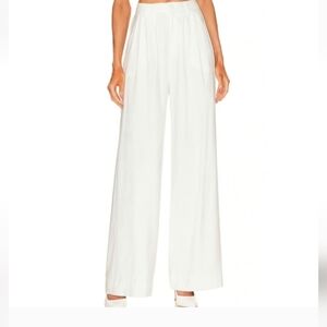 NWOT NONchalant TIBI FABI White Wide Leg Pants Highrise Classic Aritzia Luxury